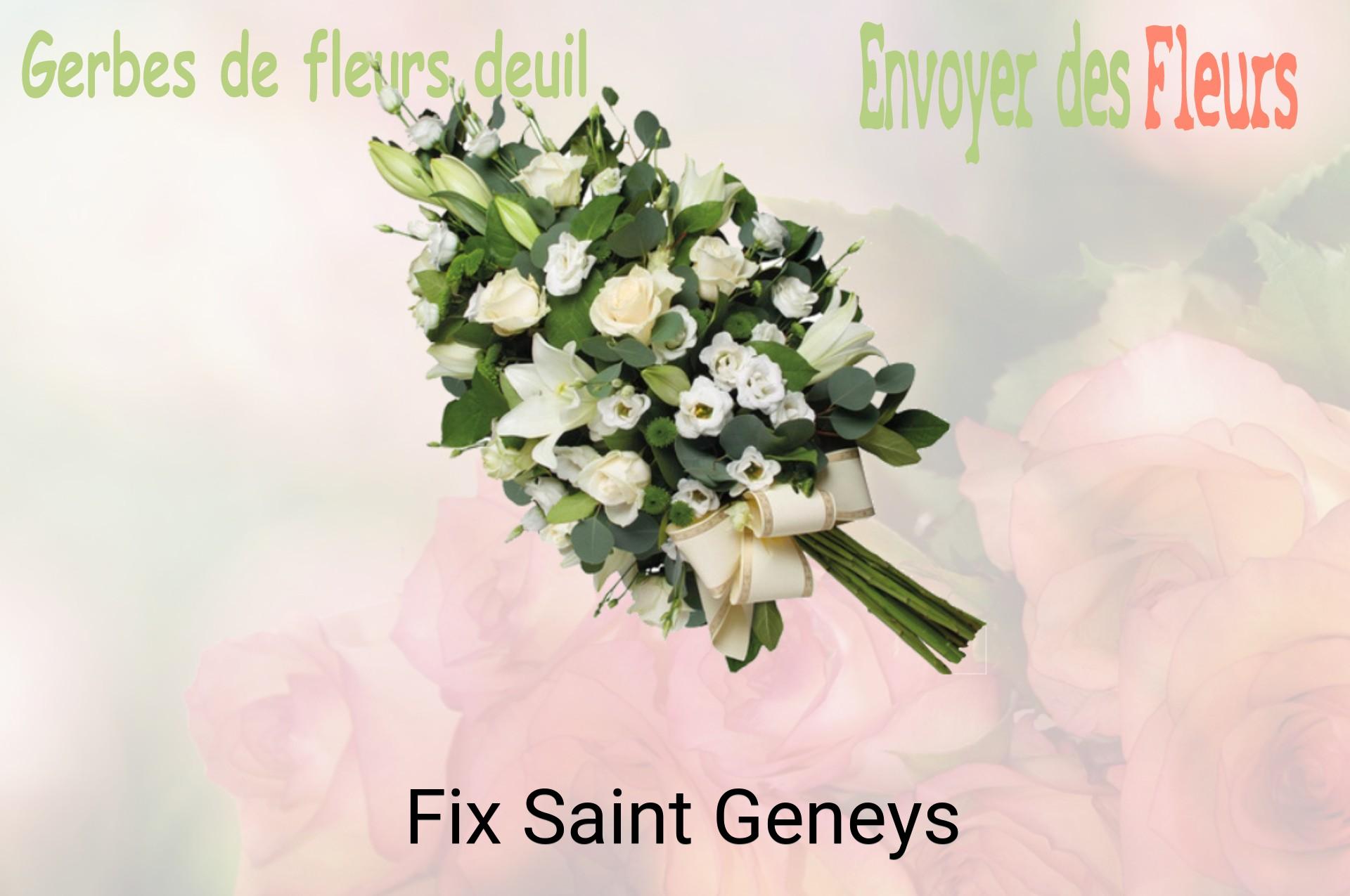 Gerbe de fleurs de deuil livrée à Fix-Saint-Geneys